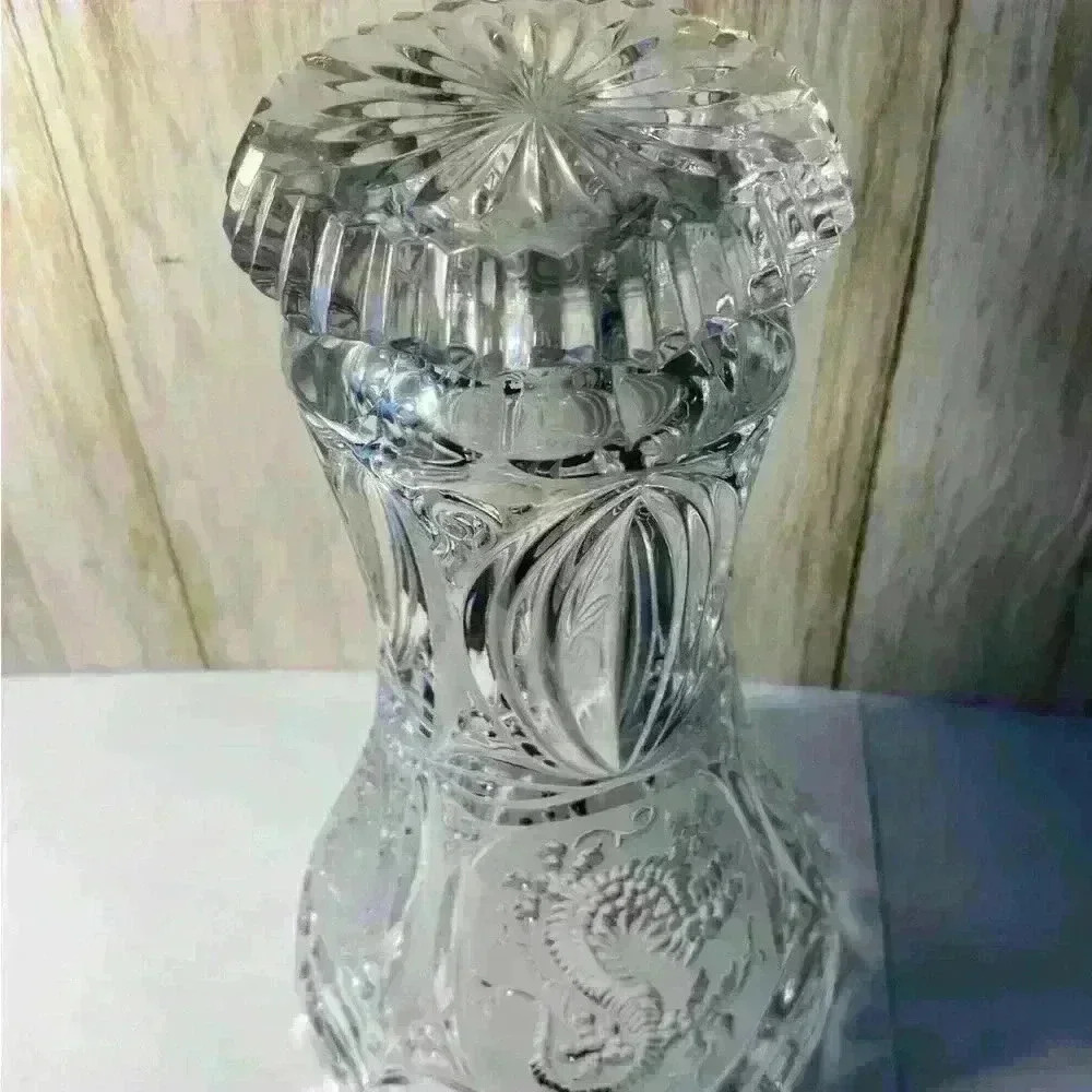 Dragon HOFBAUER BYRDES German Crystal 9" Vase RARE - Picture 3 of 5